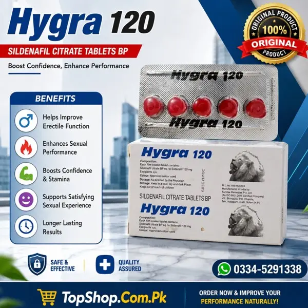 Hygra 120 Sildenafil Citrate Tablets In Pakistan
