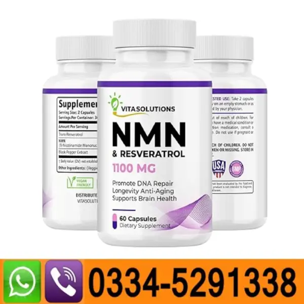 NMN Vita Solutions & Resveratrol 1100mg Supplements In Pakistan